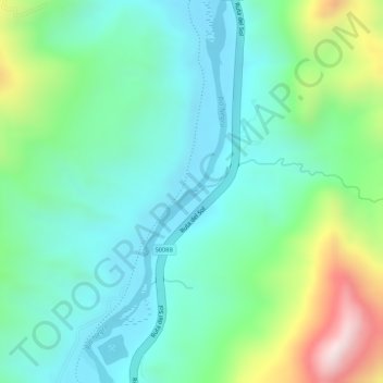 Carte topographique Chorro, altitude, relief
