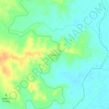 Carte topographique Jabalcón, altitude, relief