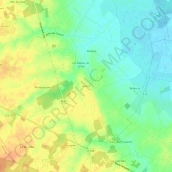 Carte topographique Limort, altitude, relief