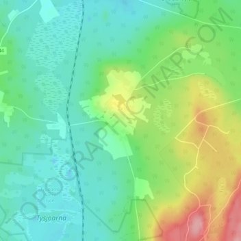Carte topographique Kännåsen, altitude, relief