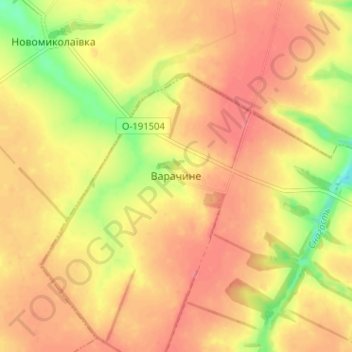 Carte topographique Varachyne, altitude, relief