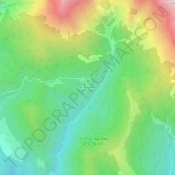 Carte topographique Pré Fontaine, altitude, relief