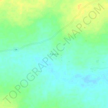 Carte topographique Foura, altitude, relief