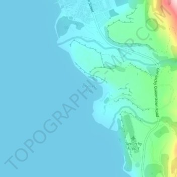 Carte topographique Blanket Bay, altitude, relief