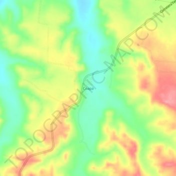 Carte topographique Coapa, altitude, relief