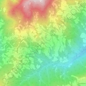 Carte topographique Pessola, altitude, relief