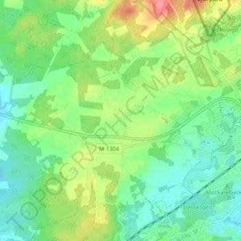 Carte topographique Maglasäte by, altitude, relief