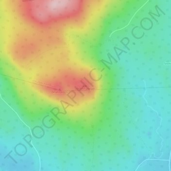 Carte topographique Ekfännsberget, altitude, relief