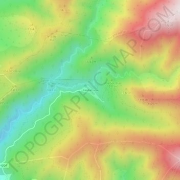 Carte topographique Pardamaza, altitude, relief