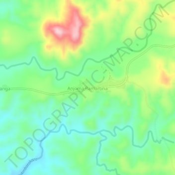 Carte topographique Anjoma Ramartina, altitude, relief