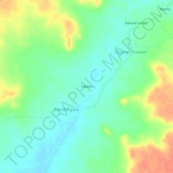 Carte topographique Fatoto, altitude, relief