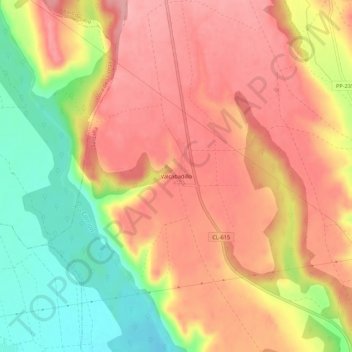 Carte topographique Valcabadillo, altitude, relief