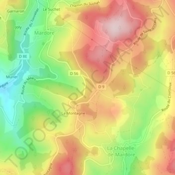 Carte topographique La Croix Saint-Jean, altitude, relief