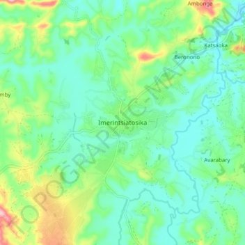 Carte topographique Imerintsiatosika, altitude, relief