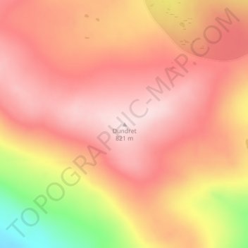 Carte topographique Dundret, altitude, relief