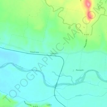 Carte topographique Lourdes, altitude, relief
