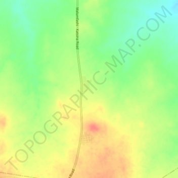 Carte topographique Danali, altitude, relief