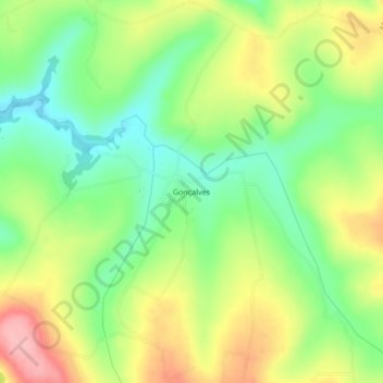 Carte topographique Gonçalves, altitude, relief