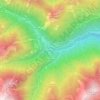 Carte topographique Frontiere, altitude, relief