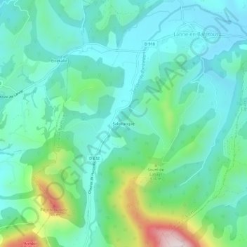 Carte topographique Salefranque, altitude, relief
