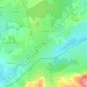 Carte topographique Herculat, altitude, relief