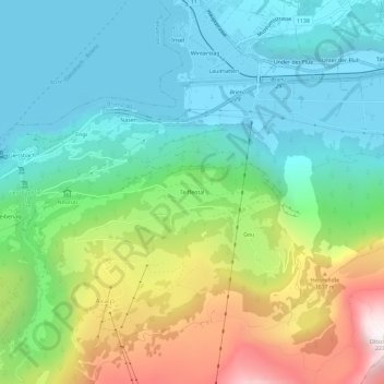 Carte topographique Teiffental, altitude, relief