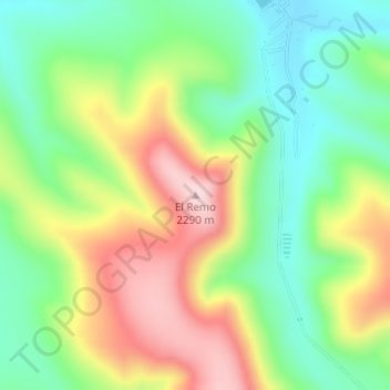 Carte topographique El Remo, altitude, relief