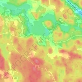 Carte topographique Kvickstorp, altitude, relief