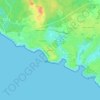 Carte topographique Le Platin, altitude, relief
