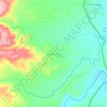 Carte topographique Lappariaja, altitude, relief