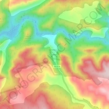 Carte topographique Huertapelayo, altitude, relief