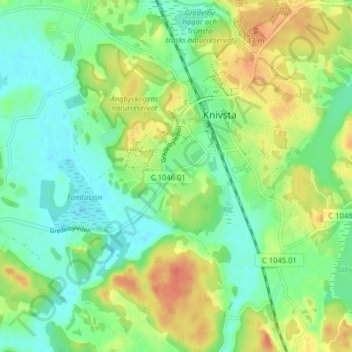 Carte topographique Nya Tarv, altitude, relief