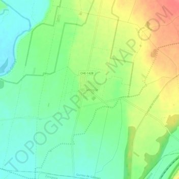 Carte topographique El Temple, altitude, relief