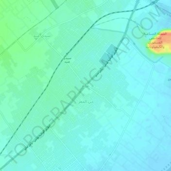 Carte topographique Thyna, altitude, relief