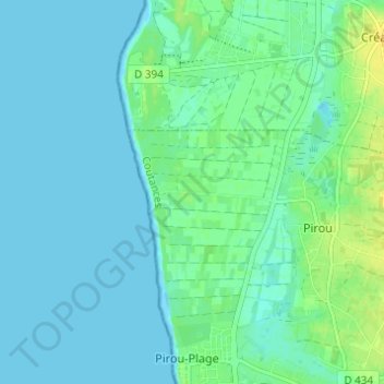 Carte topographique Armanville, altitude, relief