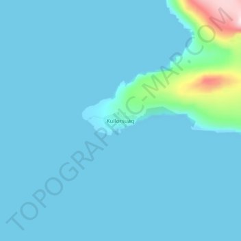 Carte topographique Kullorsuaq, altitude, relief