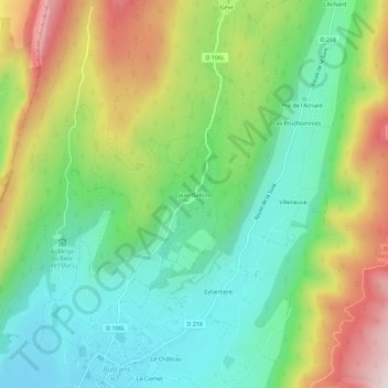 Carte topographique Jean Babois, altitude, relief