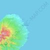 Carte topographique Sao Tomé, altitude, relief