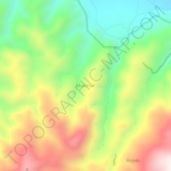 Carte topographique Makmur, altitude, relief