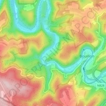 Carte topographique Cordemois, altitude, relief
