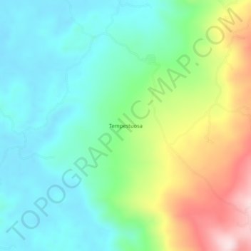 Carte topographique Tempestuosa, altitude, relief