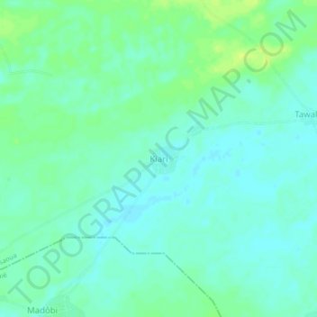 Carte topographique Kiari, altitude, relief