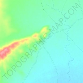 Carte topographique İdem, altitude, relief