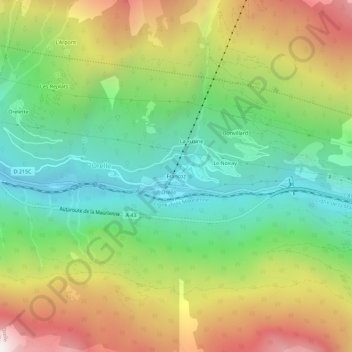 Carte topographique Francoz, altitude, relief