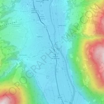 Carte topographique Finsing, altitude, relief