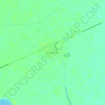 Carte topographique Polvaredas, altitude, relief