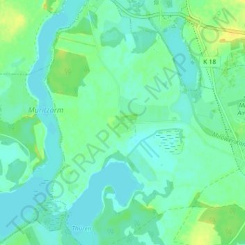 Carte topographique Neu Gaarz, altitude, relief