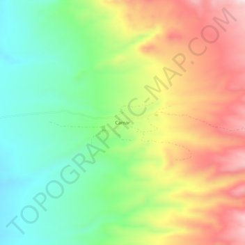 Carte topographique Camar, altitude, relief