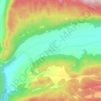 Carte topographique Sarıbelen, altitude, relief
