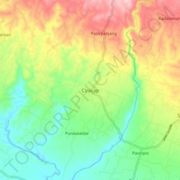 Carte topographique Ciracap, altitude, relief